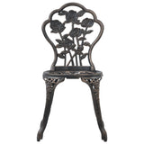NNEVL 3 Piece Bistro Set Cast Aluminium