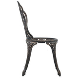 NNEVL 3 Piece Bistro Set Cast Aluminium