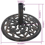 NNEVL Umbrella Base Bronze 12 kg 48 cm Cast Iron
