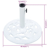 NNEVL Umbrella Base White 9 kg 40 cm Cast Iron