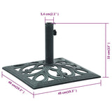 NNEVL Umbrella Base Green 12 kg 49 cm Cast Iron