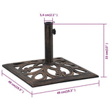 NNEVL Umbrella Base Bronze 12 kg 49 cm Cast Iron
