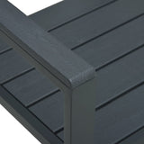 NNEVL Garden Bench 120 cm HDPE Grey Wood Look