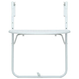 NNEVL Hanging Balcony Table White 60x64x83.5 cm Plastic Rattan Look