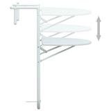 NNEVL Hanging Balcony Table White 60x64x83.5 cm Plastic Rattan Look