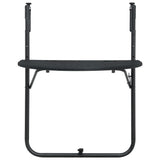 NNEVL Hanging Balcony Table Black 60x64x83.5 cm Plastic Rattan Look