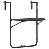 NNEVL Hanging Balcony Table Brown 60x64x83.5 cm Plastic Rattan Look