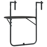 NNEVL Hanging Balcony Table Brown 60x64x83.5 cm Plastic Rattan Look