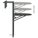 NNEVL Hanging Balcony Table Brown 60x64x83.5 cm Plastic Rattan Look