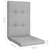 NNEVL Garden Chair Cushions 2 pcs Grey 120x50x5 cm