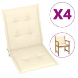 NNEVL Garden Chair Cushions 4 pcs Cream 100x50x3 cm