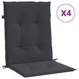 NNEVL Garden Lowback Chair Cushions 4 pcs Black 100x50x3 cm Oxford Fabric
