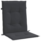 NNEVL Garden Lowback Chair Cushions 4 pcs Black 100x50x3 cm Oxford Fabric