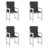 NNEVL Garden Lowback Chair Cushions 4 pcs Black 100x50x3 cm Oxford Fabric