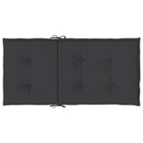 NNEVL Garden Lowback Chair Cushions 4 pcs Black 100x50x3 cm Oxford Fabric