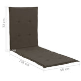NNEVL Lounge Chair Cushion Anthracite 180x55x3 cm