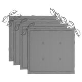 NNEVL Garden Chair Cushions 4 pcs Grey 40x40x3 cm