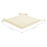 NNEVL Garden Chair Cushions 4 pcs Cream 40x40x3 cm