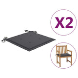 NNEVL Garden Chair Cushions 2 pcs Anthracite 50x50x3 cm