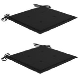 NNEVL Garden Chair Cushions 2 pcs Black 50x50x3 cm
