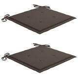 NNEVL Garden Chair Cushions 2 pcs Taupe 50x50x3 cm