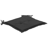 NNEVL Garden Chair Cushions 2 pcs Black and Grey 50x50x3 cm
