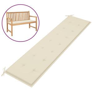 NNEVL Garden Bench Cushion Cream 200x50x3 cm
