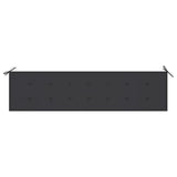 NNEVL Garden Bench Cushion Anthracite 200x50x3 cm