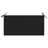NNEVL Garden Bench Cushion Black 100x50x3 cm