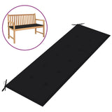 NNEVL Garden Bench Cushion Black 150x50x3 cm