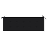 NNEVL Garden Bench Cushion Black 150x50x3 cm
