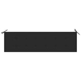 NNEVL Garden Bench Cushion Black 180x50x3 cm