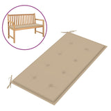 NNEVL Garden Bench Cushion Beige 100x50x3 cm