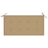 NNEVL Garden Bench Cushion Beige 100x50x3 cm