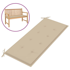 NNEVL Garden Bench Cushion Beige 120x50x3 cm