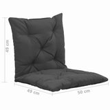 NNEVL Swing Chair Cushions 2 pcs Anthracite 50 cm Fabric
