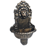NNEVL Wall Fountain Lion Head Design Bronze