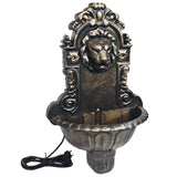 NNEVL Wall Fountain Lion Head Design Bronze