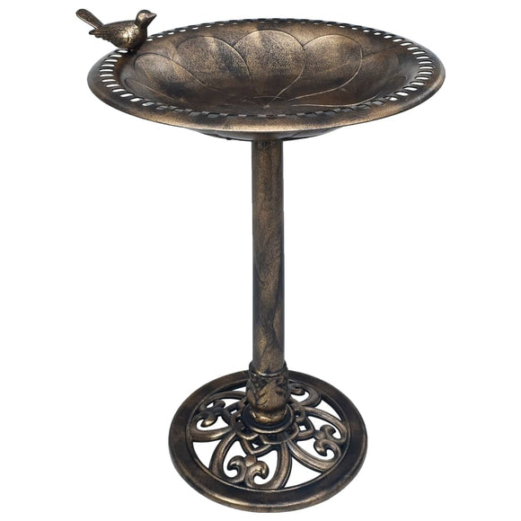 NNEVL Garden Bird Bath Bronze Plastic