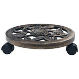 NNEVL Plant Trolleys 6 pcs Bronze 30 cm Plastic