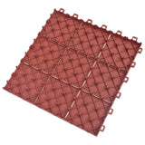 NNEVL Decking Tiles 10 pcs Red 30.5x30.5 cm Plastic