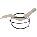 NNEVL Outdoor Geometrical Sun Lounger Steel Cream