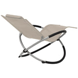 NNEVL Outdoor Geometrical Sun Lounger Steel Cream