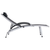 NNEVL Sun Lounger Aluminium Textliene Black