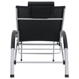 NNEVL Sun Lounger Aluminium Textliene Black
