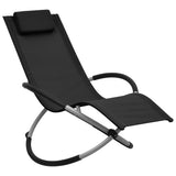 NNEVL Children's Sun Lounger Steel Black
