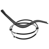 NNEVL Children's Sun Lounger Steel Black
