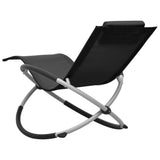NNEVL Children's Sun Lounger Steel Black