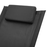 NNEVL Children's Sun Lounger Steel Black