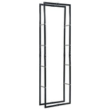 NNEVL Firewood Rack Black 60x25x200 cm Steel